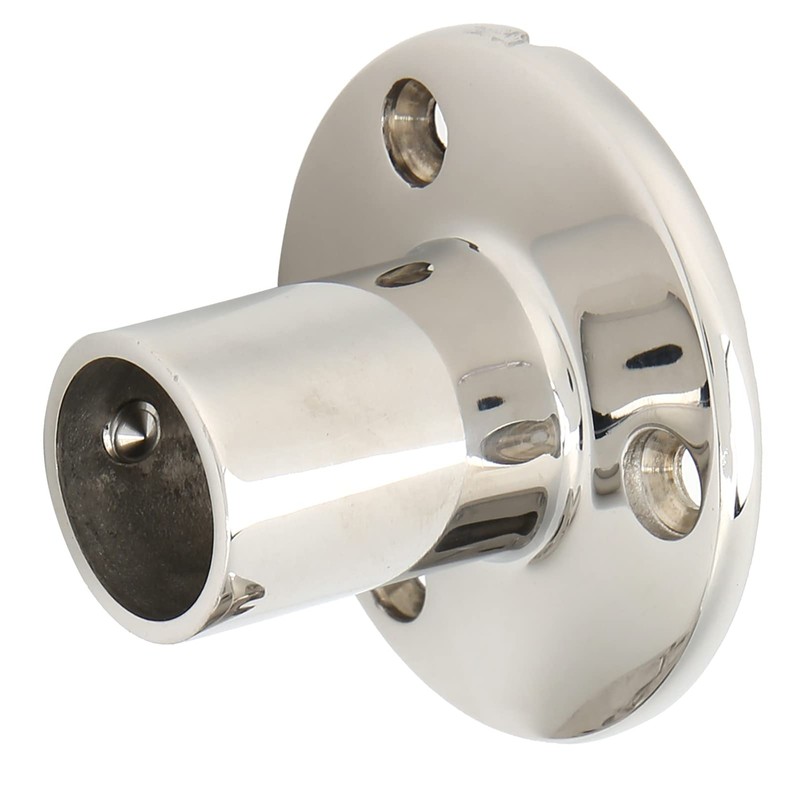 90 Degree Boots Handrail, Round Base 316 Stainless Steel Hardware