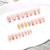 3D Flower Press on Nails Medium Almond Fake Nails with