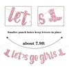 RoadSea Let's Go Girls Banner - Cowgirl Birthday Party Garland
