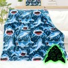 AISDE Shark Blanket Glow in The Dark Blanket for Boys