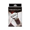 Stainless Steel and Black Combo Liquor/Wine Bottle Lock/Sealer