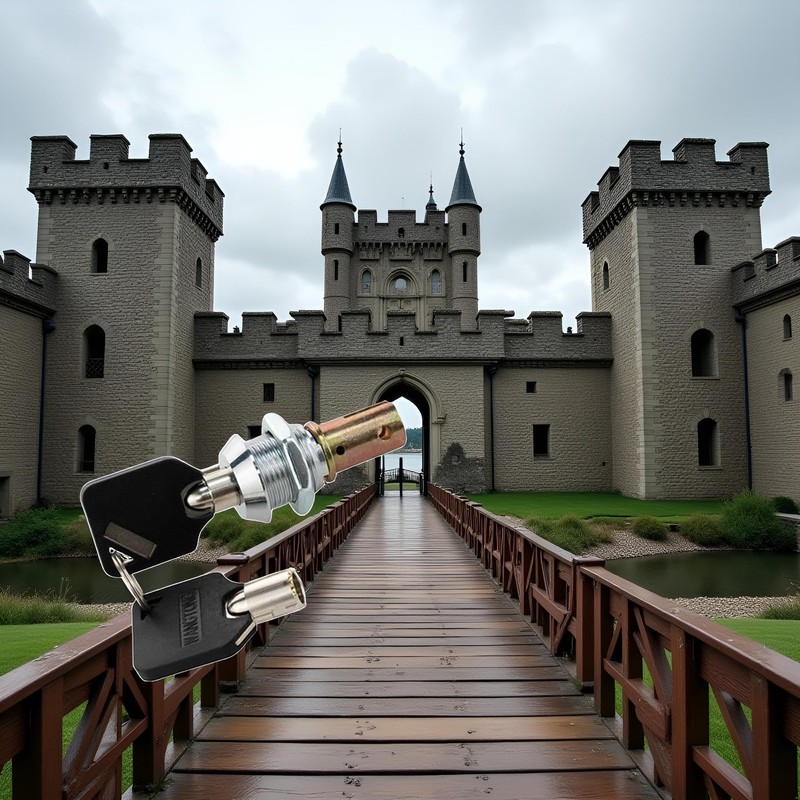 1 Set Toolbox Lock with Keys,Tubular Lock and Key Set