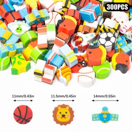 Sxutop 300 PCS Mini Erasers for Kids Small Cute Rubbers Erasers Novelty Tiny Erasers Colored Animal Rubber Multipack Small Pencil Erasers for Students Classroom Rewards Gifts and Party Favors