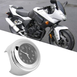 KIMISS Motorcycle Handlebar Clock, Motorcycle Clock with Dial Universal Fit for Motorcycles with 22-25mm Handlebar (Black)