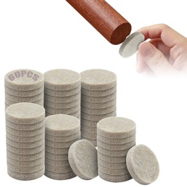 60 Pcs Furniture Pads Floor Protectors, Felt Pads For Furniture Feet 25mm, 5mm Thick Anti Scratch Felt Leg Pads, Scratch Felt Furniture Pads For Hardwood Floors For Chair, Table, Wardrobe, Sofa Beige