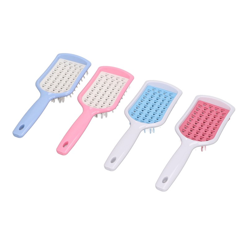 4pcs Hair Detangling Brush Hollow Out Curved Vented Hair Styling