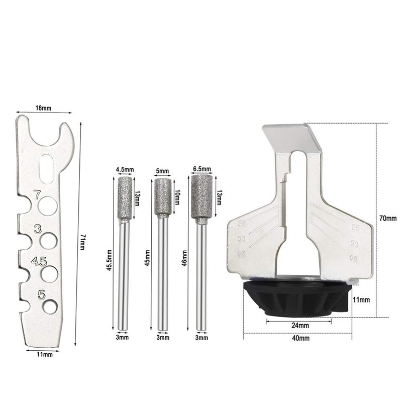 Mesee 2 Packs Chainsaw Sharpening Attachment Kit, Chains Saw Sharpener