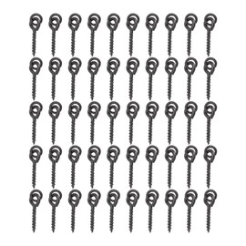 Tebbomp 50pcs Carp Fishing Boilie Screw with Solid Ring Bait Tool Chod Rigs Carp Fishing Hair Tackle Accessory