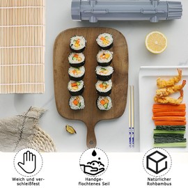 Tyafzzn Sushi Maker Set, Removable Sushi Roller with Sushi Mat and Chopsticks, Sushi Bazooka Set, DIY Sushi Set to Make Yourself, Sushi Machine for Party, Home, Picnic
