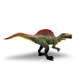 Yazoo Toys Jurassic Spinosaurus Dinosaur Figure with Posable Jaw for Kids, High Detail 12 Inch, Green/Red