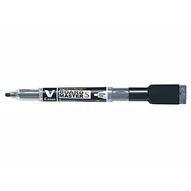 Pilot V-Board Master S 3.5 mm Tip Extra Fine Whiteboard Marker with Eraser - Red (Box of 10)