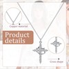 Lilbitty Necklace with Paved Cubic Zirconia Cross and Twisted Crown,