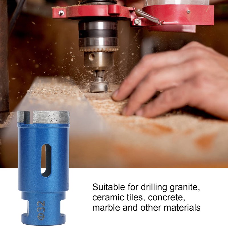 2pcs Marble Hole Openers 32mm Sharpened Sturdy Blue Drilling Hole