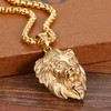 Cupimatch Men's Stainless Steel Necklace Gold Eagle Engraved Live to