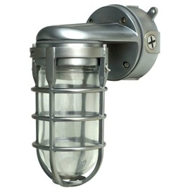 Woods Woods L1707SV Traditional 150W Incandescent Weather Industrial Light, Wall Mount, Silver,Large