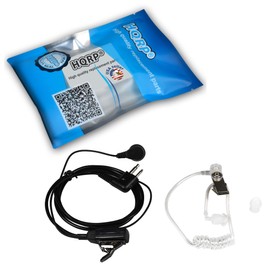 HQRP 2-Pin Headset with Earpiece & Microphone Compatible with Motorola RDV-5100, RDV-2020, RDU-2020, RDU-2080D, RDU-4100, RDU-4160D, RDV-2080D, RDV-5100 Sun Meter