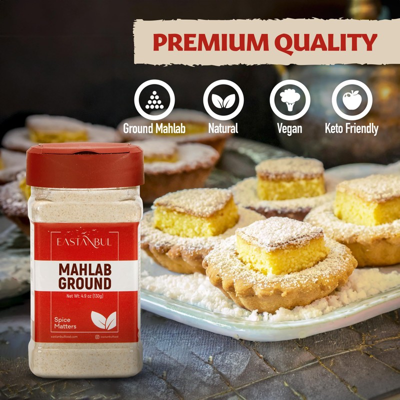 Eastanbul Mahlab, 4.59oz, Mahleb Spice Ground for Pastries & Baking,