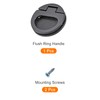 METALLIXITY Flush Ring Pull Handles(43.5mm/1.71") 1Pcs, Zinc Alloy Flush Pull