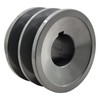 Saelno 2BK27-1 1/8 Double Groove Pulley,v Belt Pulley 1 1/8