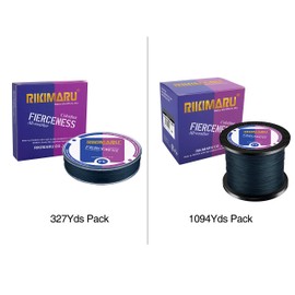 Braided Fishing Line Abrasion Resistant Superline Zero Stretch&Low Memory Extra Thin Diameter Dark Gray 327Yds,8LB