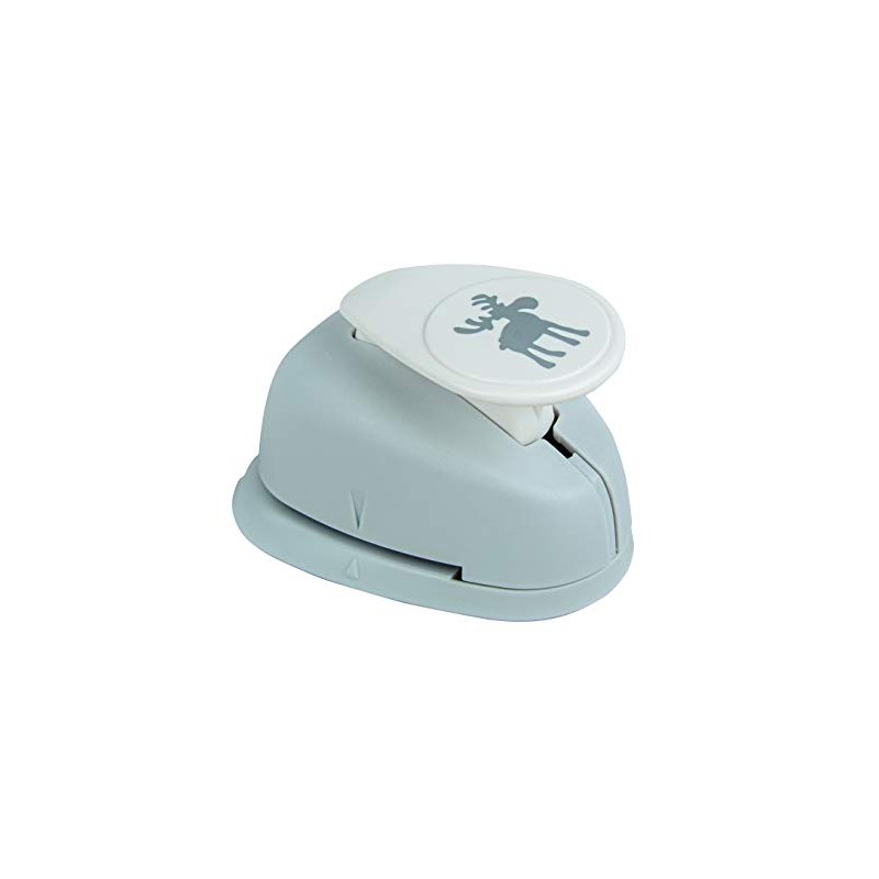 Rayher Paper Craft Punch with Elk Design, Lever Punch for