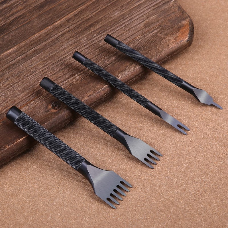 Leather Craft Tool 1/2/4/6 Prong DIY Lacing Stitching Punches Hole,