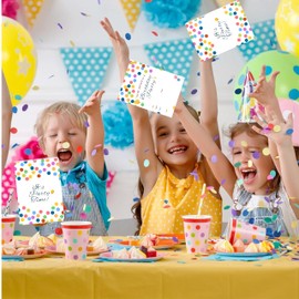 32 Birthday Invitation Party Cards,Uniquely Designed Birthday Cards for Children,Men, Women and Kids (Polka Dots)