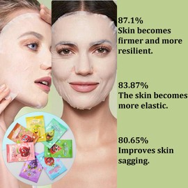 Face Masks Skincare, 7Pcs Fruit Sheet Mask, Sheet Face Mask Face Mask Set for Teenage Girls Face Masks Beauty, Hydrate Brighten Moisturize Soothe Korean Face Mask for All Skin Types
