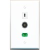 RiteAV - SC-APC Singlemode Simplex TOSLINK USBC Wall Plate Flat White
