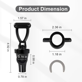 SDRZJX 2 PCS Replacement Faucet Kits for Ice Tea Dispenser Reusable Spigot for Tea Urn with 2 Wing Nuts and 2 C-Rings Replace#: 03260.0002