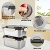WakiHong Pack of 2 Storage Containers for Food Stainless Steel