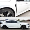 Pair Side Fender Vent Cover Trim PU Rubber Glossy Black