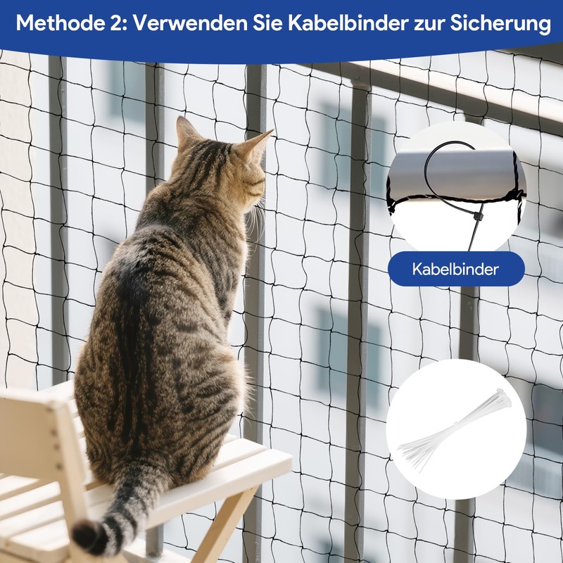 Cat Net for Balcony, Size 3 x 4 m, Includes