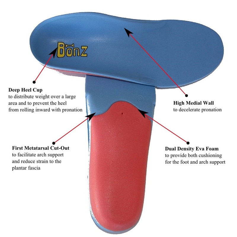 Simply BONZ Total Support Full Length EVA Insoles X-Large