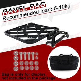 Xitomer Rack Cargo Rack Fit for XT250 2008-2024 2023 2022 2021 2020 2019 2018 2017 Motorcycle Luggage Rack Motorcycle Rear Top Rack (Black)