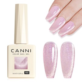 CANNI Cat Eye Gel Nail Polish 1Pcs 9ml Pink Pearl Color Gel Polish High Gloss Soak Off UV Gel Pink Planet Cat Eye Series Gel Nail Polish Art Manicure Salon DIY Home