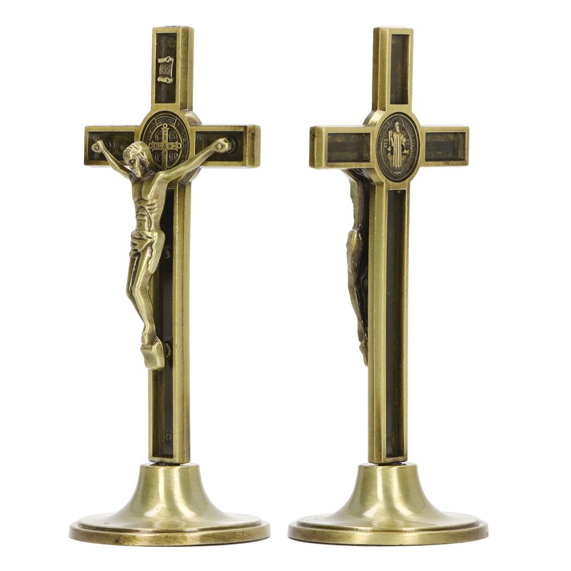 Catholic Cross Hand Made Zinc Alloy Metal Vertical Catholic Crucifix