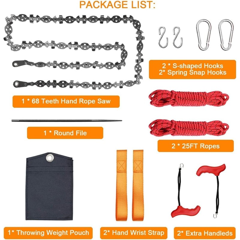56 Inch High Limb Rope Saw with 68 Sharp Teeth