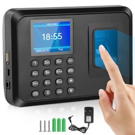 Time recording for small businesses, no network required, working time recording with auto calculation function, stamp clock, time recording with fingerprint