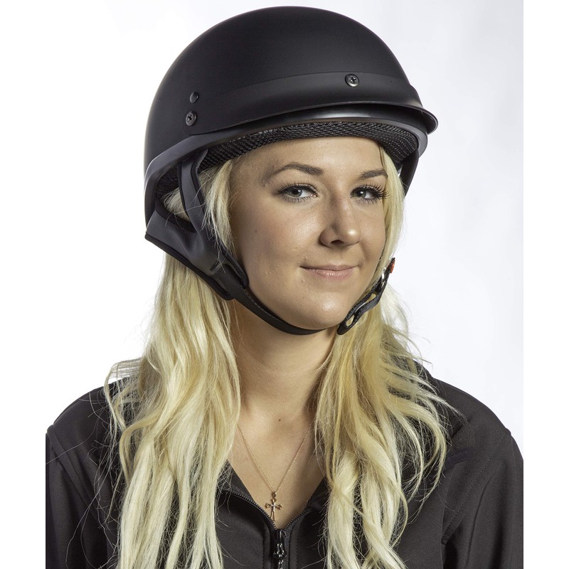 Raider 26-619-16 Unisex-Adult Motorcycle Half Helmet (Matte Black, X-Large)