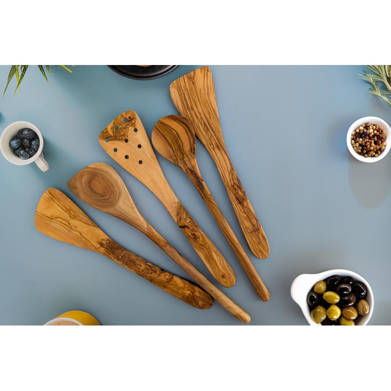 EMNA - 5-Piece Olive Wood Kitchen Utensils Set | Approx.