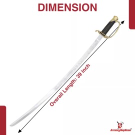 Armory Replicas Vintage Officer Army Sword High Carbon Steel Blade US Military Sword Collection - Field Officers Sword