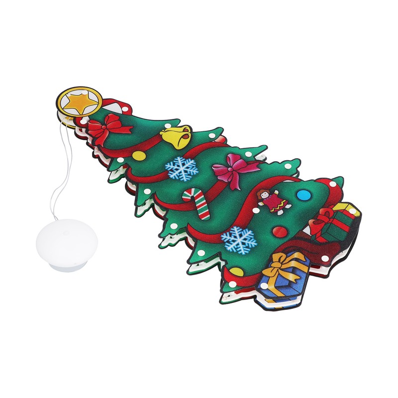 LED Christmas Decoration Light PVC Lighted Festival Window Silhouette Christmas