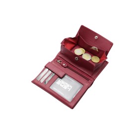 Leather Boxed Style wallet LEAS, red/cherry - ''LEAS Special Edition''