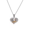 PAMTIER Mens Silver Plated Iced Out Full Diamond Broken Heart