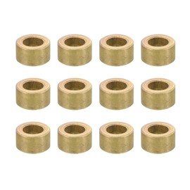 PATIKIL M6 Brass Spacers, 12 Pcs Metal Spacer Brass 6mm ID x 10mm OD x 6mm L Brass Spacers Screw Standoff for 1/4inch or M6 Screw Bolts