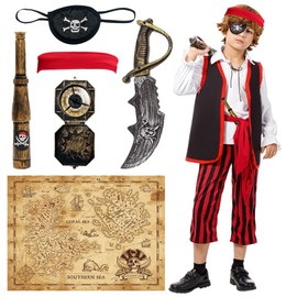 Joykindom Pirate Costume Children's Boys Fancy Dress Costumes Children Boys Pirate Costume Children's Carnival Costume Children Boys M 7-9 Years