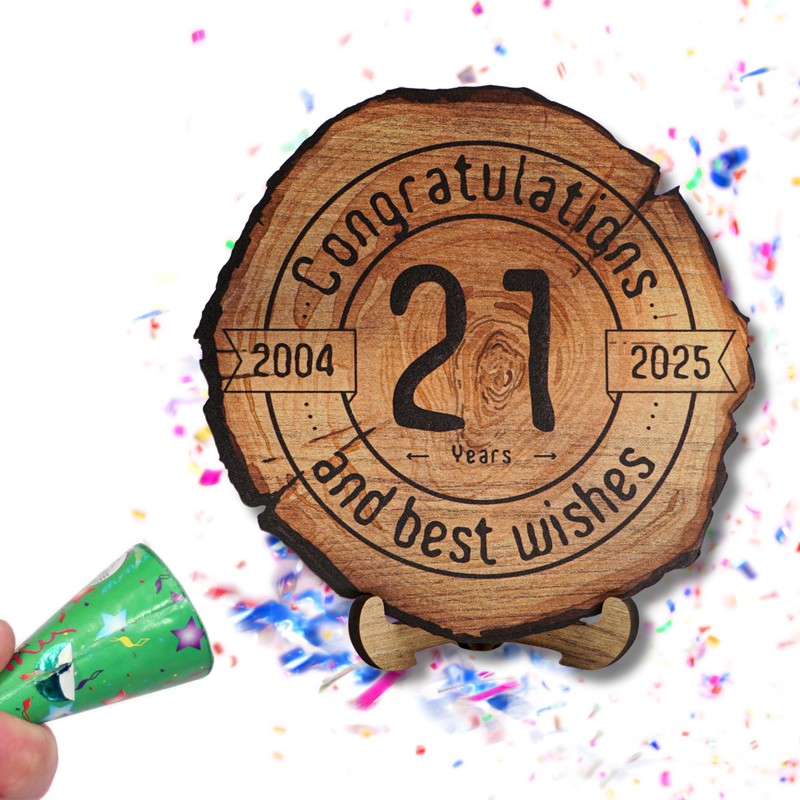 DARO Design - Wooden Disc - 21 Years - Size