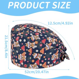 GXGM It Button Work Cap, Surgical Caps, Women and Men, Cotton Surgical Hat, Adjustable Chef's Hat, Men's Hat op Cap, Long Hair, Dentist Cook, Pack of 1, bronze