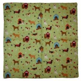 RFCO 22"x22" Dogs Puppies Canine Green 100% Cotton Bandana Bandanna